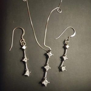 Dunkin Diamond Earrings and Necklace